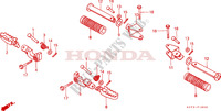 REPOSE PIED pour Honda XLS 125 de 1987