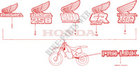 AUTOCOLLANTS pour Honda CR 250 R de 1988