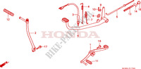 PEDALE   KICK pour Honda CG 125 CARGO ASIENTO INDIVIDUAL de 1998