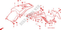 GARDE BOUE ARRIERE (XR400RT,V,W,X ED/DK/U) pour Honda XR 400 de 1997