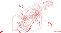 GARDE BOUE ARRIERE pour Honda CRF 250 X de 2011