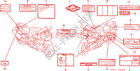 ETIQUETTE DE PRECAUTIONS pour Honda CBR 929 RR FIREBLADE de 2000