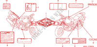 ETIQUETTE DE PRECAUTIONS(CB1300/A/F/F1) pour Honda CB 1300 de 2005