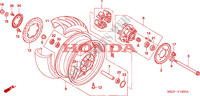 ROUE ARRIERE pour Honda CB 1300 BI COULEUR de 2003