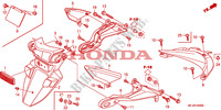 GARDE BOUE ARRIERE pour Honda CBR 600 RR GREY ORANGE de 2011