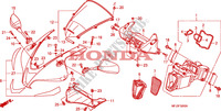 TETE DE FOURCHE pour Honda CBR 600 RR GREY ORANGE de 2011