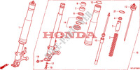 FOURCHE pour Honda CBR 1000 RR FIREBLADE ABS TRICOLOUR de 2011