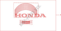LISERES DE JANTES pour Honda CBR 1000 RR FIREBLADE ABS de 2010
