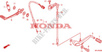 PEDALE pour Honda CBR 1000 RR FIREBLADE ORANGE de 2010