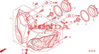 PHARE pour Honda CBR 1000 RR FIREBLADE ORANGE de 2010