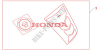 PROTECTION DE RESERVOIR   BOUCHON D'ESSENCE pour Honda CBR 1000 RR FIREBLADE LARANJA de 2010