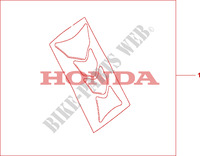 PROTECTION DE RESERVOIR HRC pour Honda CBR 1000 RR FIREBLADE de 2008