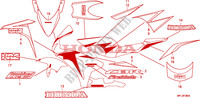 RAYURE/MARQUE(5) pour Honda CBR 1000 RR FIREBLADE TRICOLORE de 2010