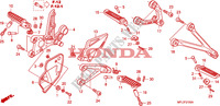 REPOSE PIED pour Honda CBR 1000 RR FIREBLADE TRICOLORE de 2010