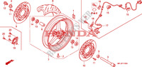 ROUE AVANT pour Honda CBR 1000 RR FIREBLADE ORANGE de 2010