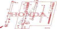 FOURCHETTE AVANT(CBR1000FK) pour Honda CBR 1000 2 BULB HEADLIGHT de 1989
