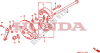 FLASQUE   MACHOIRES DE FREIN ARRIERE (XL600VH/VJ/VK/VL) pour Honda TRANSALP 600 de 1990