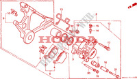 ETRIER DE FREIN ARRIERE (CB750F2) pour Honda SEVEN FIFTY 750 50HP de 1995
