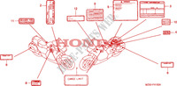 ETIQUETTE DE PRECAUTIONS pour Honda PAN EUROPEAN ST 1100 de 2000