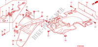 GARDE BOUE ARRIERE pour Honda SH 300 SPORTY ABS TOP BOX de 2010
