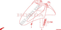 GARDE BOUE AVANT pour Honda SH 300 SPC 2F de 2010
