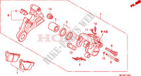 ETRIER DE FREIN ARRIERE(CB600F/F3) pour Honda CB 600 F HORNET RAYURES de 2010