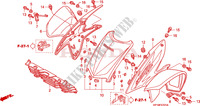 GARDE BOUE AVANT (TRX450R6,7,8/ER6,7,8) pour Honda TRX 450 R SPORTRAX Electric Start de 2008