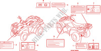 ETIQUETTE DE PRECAUTIONS pour Honda FOURTRAX 420 RANCHER 2X4 BASE de 2009
