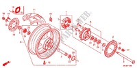 ROUE ARRIERE pour Honda CBR 600 RR VERMELHO de 2012