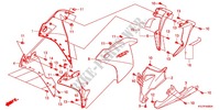CARENAGES LATERAUX AVANT   SABOT pour Honda CBR 250 R NOIRE de 2011