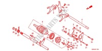 BARILLET DE SELECTION   FOURCHETTE DE SELECTION pour Honda CB 400 SUPER BOL D\'OR Half cowl attachment two-tone main color de 2012