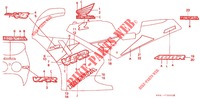 AUTOCOLLANTS (VFR400R3L) pour Honda VFR 400 R3 Without speed warning light de 1991
