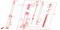 FOURCHE (VFR400R3L/R3N) pour Honda VFR 400 R3 Without speed warning light de 1990