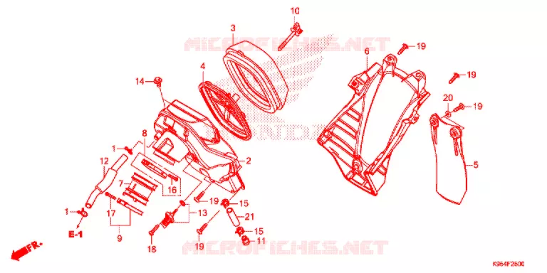 FILTRE A AIR Honda MOTO 250 CRF 2018  CRF250RJ