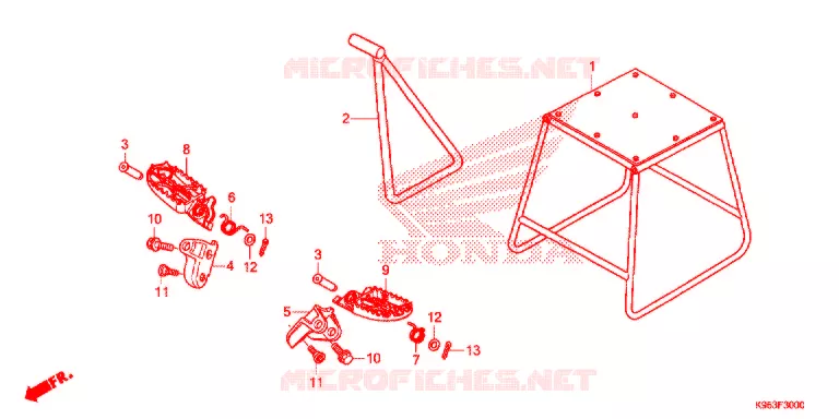 REPOSE PIED - BEQUILLE Honda MOTO 250 CRF 2018  CRF250RJ
