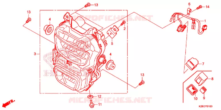 PHARE Honda MOTO 125 MSX 2018  MSX125AJ