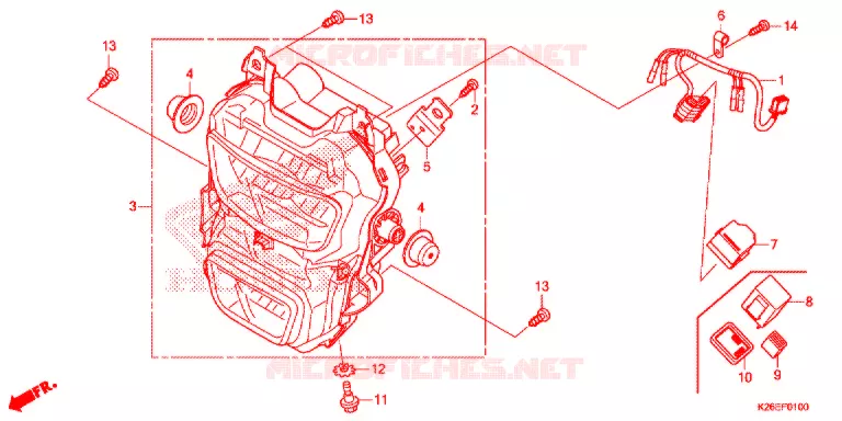 PHARE Honda MOTO 125 MSX 2019  MSX125AJ