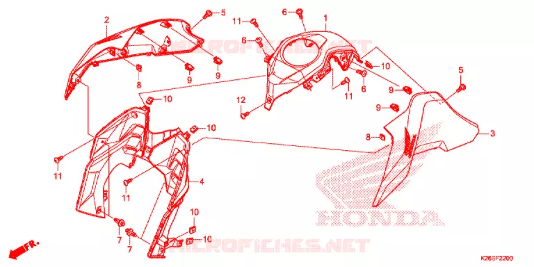 OUIES DE RADIATEUR Honda MOTO 125 MSX 2018  MSX125J_CA
