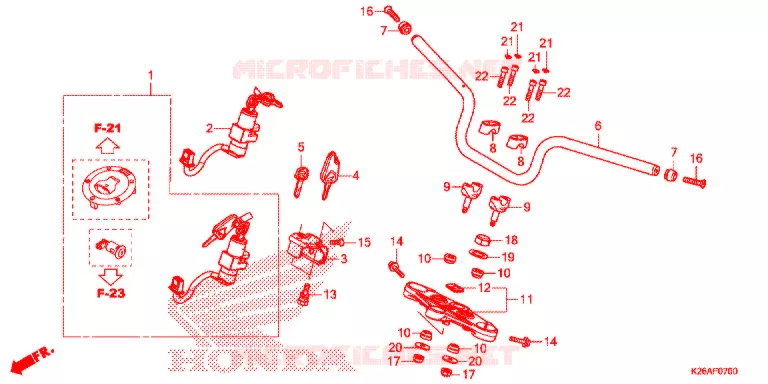 GUIDON Honda MOTO 125 GROM 2018  MSX125J_A