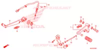 PEDALE pour Honda NC 750 S ABS 35KW, ROUGE de 2018