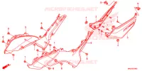 COUVERCLES LATERAUX pour Honda NC 750 S ABS, RED de 2018