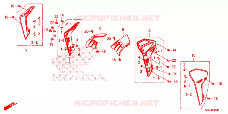 OUIES DE RADIATEUR Honda MOTO 1000 CB 2018  CB1000RAJ