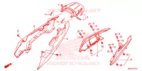 COUVERCLES LATERAUX pour Honda NC 750 S DCT, RED de 2018