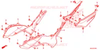 COUVERCLES LATERAUX pour Honda NC 750 S DCT, RED de 2018