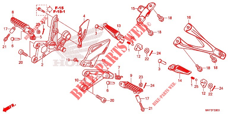 REPOSE PIED pour Honda CBR 1000 RR SP2 de 2019