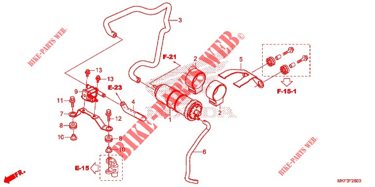 SYSTÈME DE RECYCLAGE DES GAZ pour Honda CBR 1000 RR SP2 de 2019