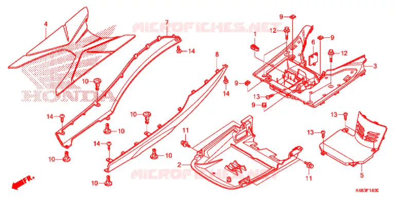 MARCHE PIEDS Honda SCOOTER 110 SPACY 2018  SCR1105WHJ