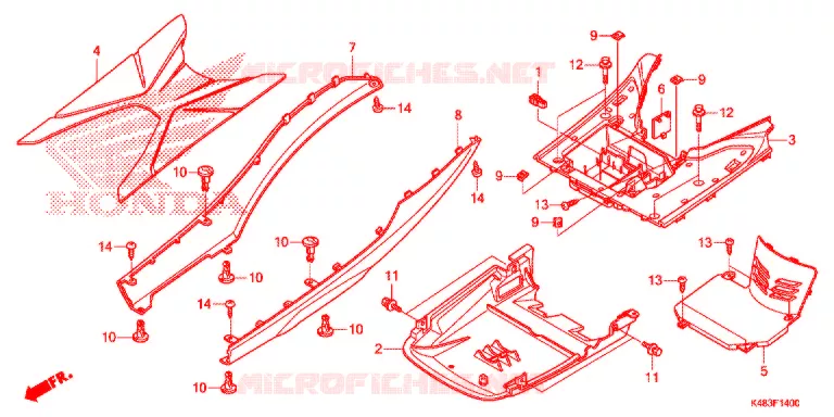 MARCHE PIEDS Honda SCOOTER 110 SPACY 2020  SCR1105WHJ
