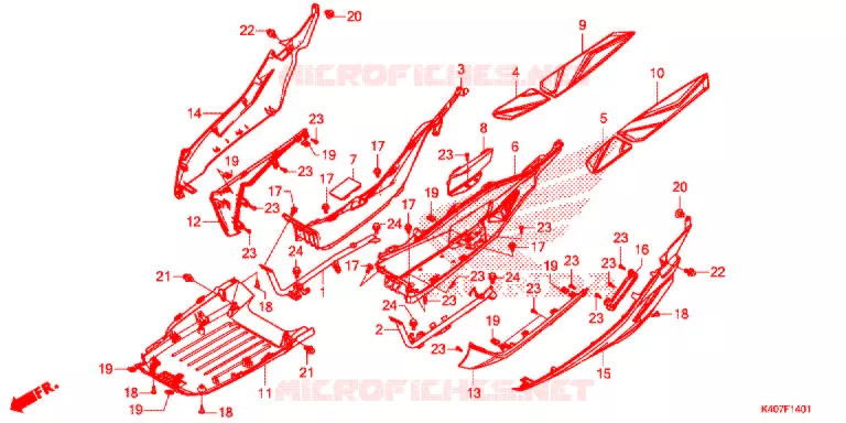 MARCHE PIEDS (NSS125ADK) Honda SCOOTER 125 FORZA 2018  NSS125ADK