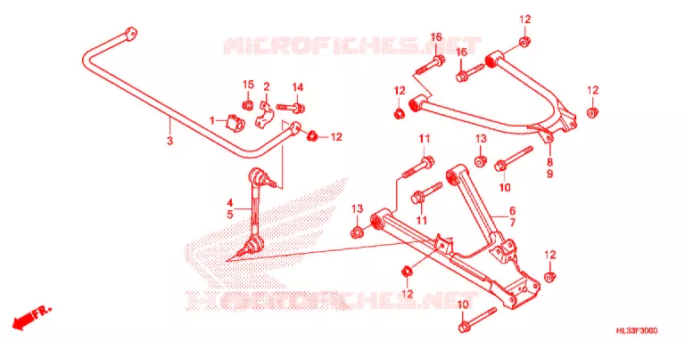BRAS ARRIERE Honda ATV 700 PIONEER 2018  SXS700M4J